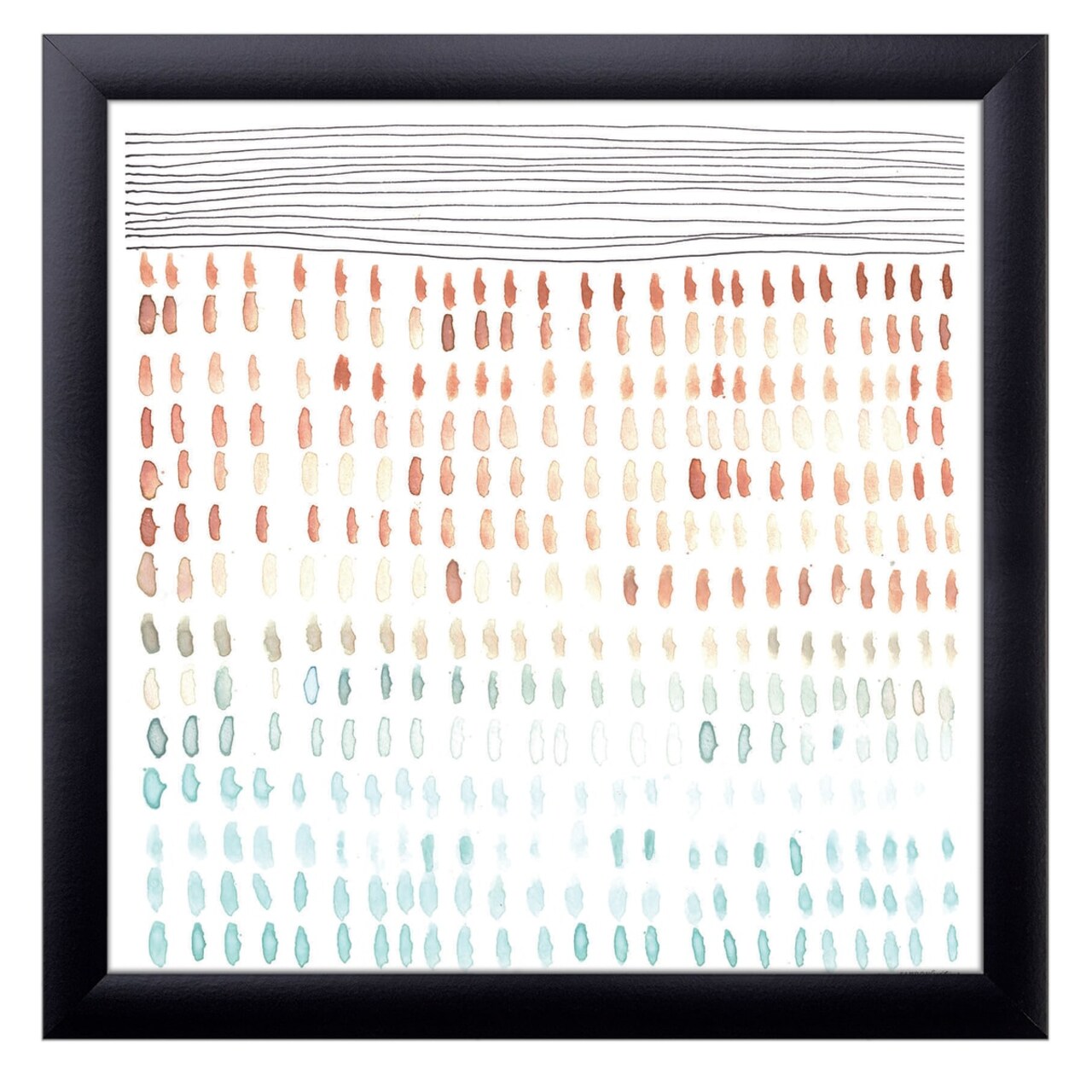 12" x 12" Dreaming of Sheep Framed Wall Art, Contemporary Home Décor, Glass Facing and Hanging Hardware Included